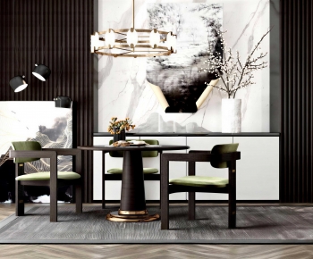 New Chinese Style Dining Table And Chairs-ID:178855904