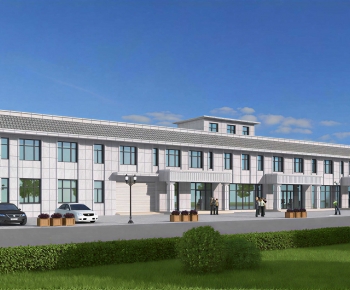 Modern Appearance Of Commercial Building-ID:727140911