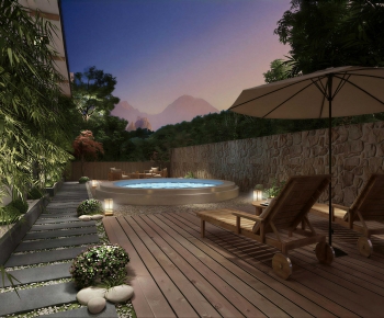 New Chinese Style Courtyard/landscape-ID:383389002