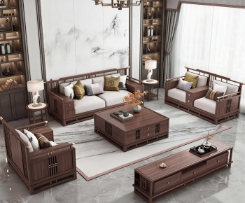 New Chinese Style Sofa Combination-ID:160656939