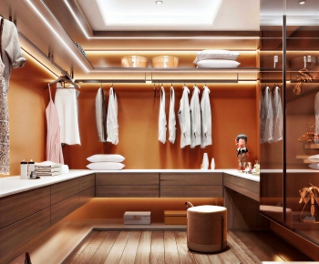 Modern Clothes Storage Area-ID:137914909