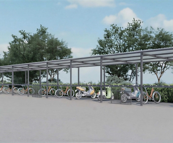 Modern Outdoor Parking Lot-ID:975945955