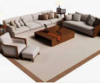 New Chinese Style Sofa Combination-ID:727215053