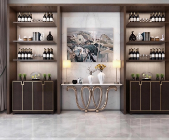 New Chinese Style Wine Cabinet-ID:908427959