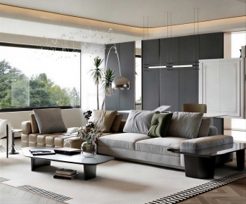 Modern A Living Room-ID:610935932