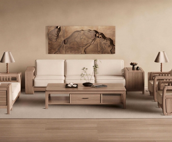 New Chinese Style Sofa Combination-ID:348002913