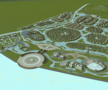 Modern Architectural Bird's-eye View Planning-ID:847743034