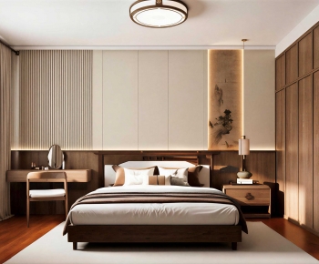 New Chinese Style Bedroom-ID:863605023