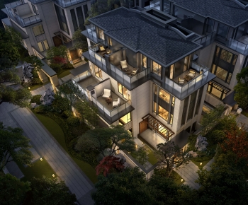 Modern Appearance Of Commercial Building-ID:266370066