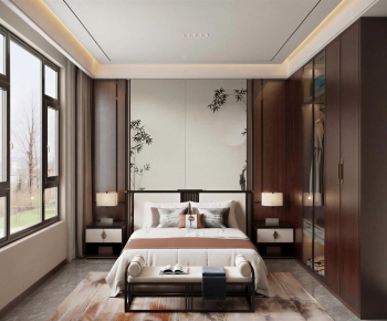 New Chinese Style Bedroom-ID:586340903