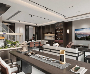 New Chinese Style A Living Room-ID:232290036