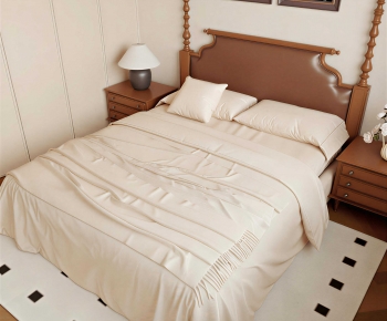 Retro Style Double Bed-ID:686913972