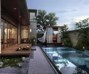 New Chinese Style Courtyard/landscape-ID:927870994