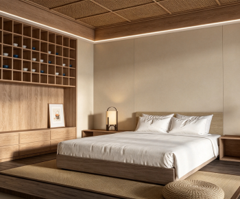 Japanese Style Bedroom-ID:555928958