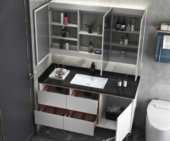 Modern Bathroom Cabinet-ID:275230417