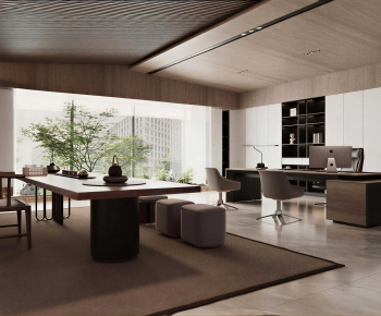 New Chinese Style Manager's Office-ID:128685957