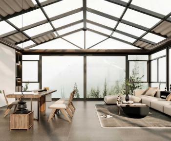 New Chinese Style Glass Sun Room-ID:825010064