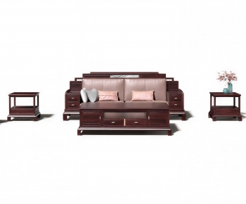 New Chinese Style Double Bed-ID:400247105