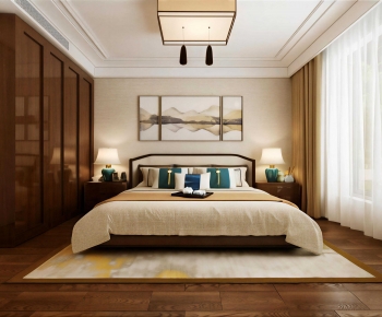 New Chinese Style Bedroom-ID:382473958