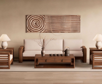 New Chinese Style Sofa Combination-ID:351389881
