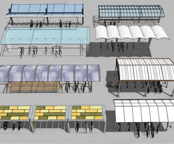 Modern Outdoor Parking Lot-ID:624413012