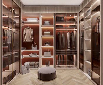 Modern Clothes Storage Area-ID:692519909