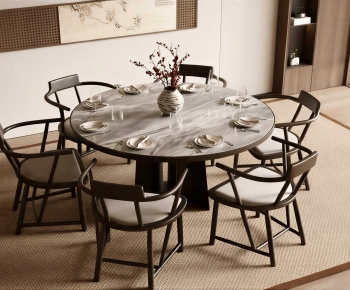 New Chinese Style Dining Table And Chairs-ID:702599057