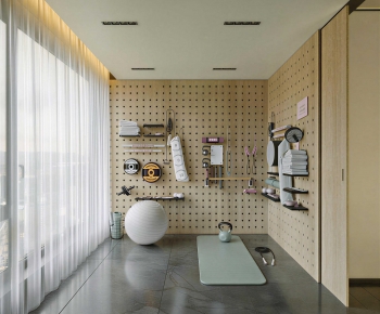 Modern Home Fitness Room-ID:809245111