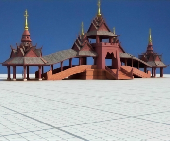 Southeast Asian Style Religious Architecture-ID:758529906