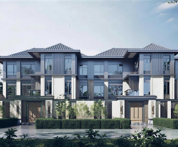 New Chinese Style Double Townhouse-ID:173245914