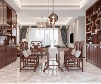 New Chinese Style Dining Room-ID:559936057
