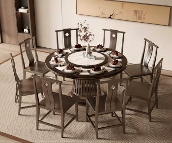New Chinese Style Dining Table And Chairs-ID:330802929
