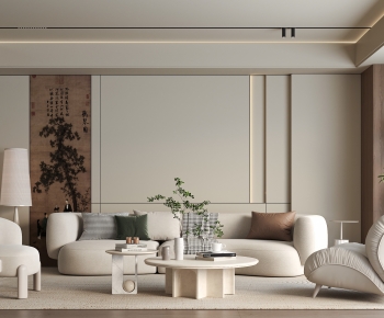 New Chinese Style A Living Room-ID:897581107