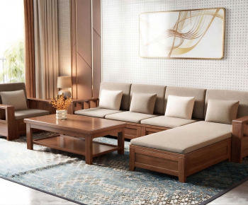 New Chinese Style Sofa Combination-ID:155539043