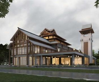 New Chinese Style Public Building-ID:394918924