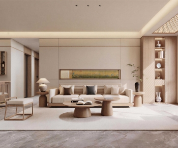 New Chinese Style A Living Room-ID:128956085