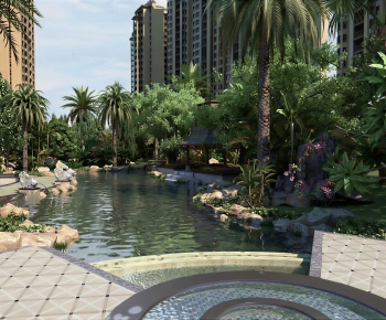 Southeast Asian Style Courtyard/landscape-ID:432764058