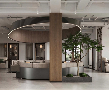 New Chinese Style Office Reception Desk-ID:704077014
