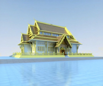 Southeast Asian Style Appearance Of Commercial Building-ID:579843042