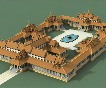 New Chinese Style Architectural Bird's-eye View Planning-ID:533114919