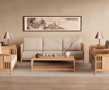 New Chinese Style Sofa Combination-ID:347331052