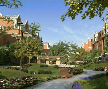 European Style Courtyard/landscape-ID:821542022