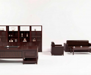 New Chinese Style Office Desk And Chair-ID:238831018