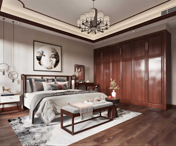 New Chinese Style Bedroom-ID:650613077
