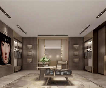 Modern Clothes Storage Area-ID:618886953