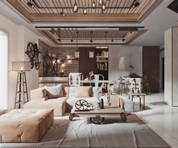 Industrial Style A Living Room-ID:771820571