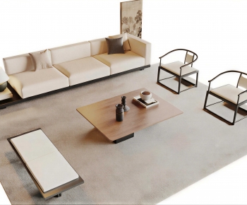 New Chinese Style Sofa Combination-ID:609234093