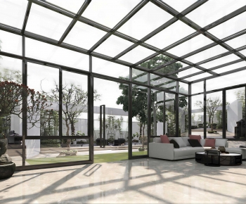 New Chinese Style Glass Sunshine Room-ID:951790879