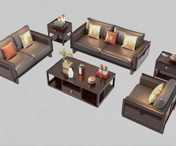 New Chinese Style Sofa Combination-ID:143610002