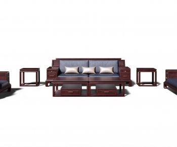 New Chinese Style Double Bed-ID:331113105